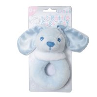 RT26-B: Blue Bunny Rattle Toy